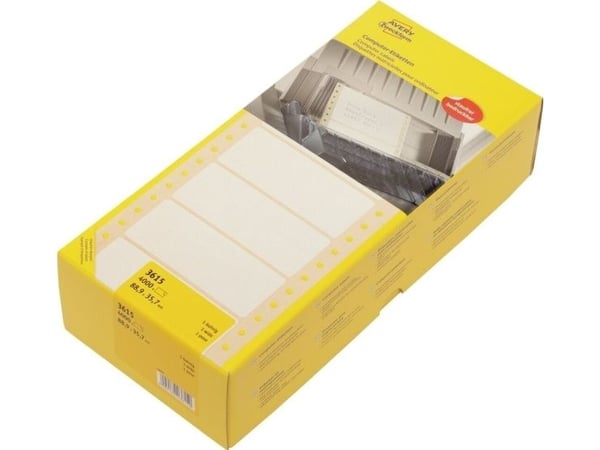 Etiket Averry 3615 Computer-line 1-banet, 88,9x35,7mm - (4000 stk.)
