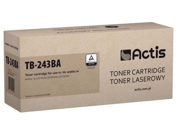 Actis TB-243BA (korvaava Brother TN-243BK; Standard; 1000 sivua; musta), 1000 sivua, Musta, 1 kpl