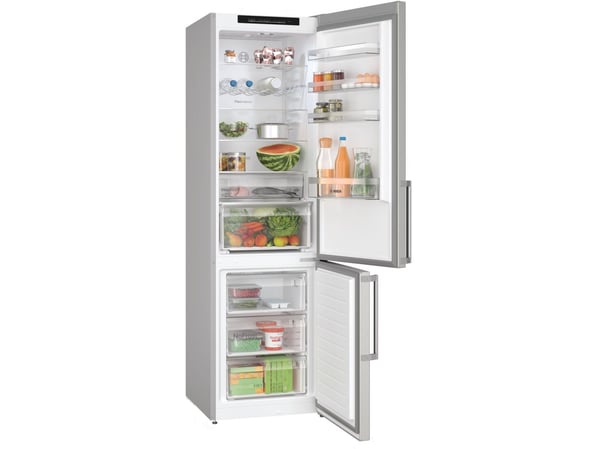 Bosch Serie | 4 KGN39VIBT - Kjøleskap/fryser - bunnfryser - bredde: 60 cm - dybde: 66.5 cm - høyde: 203 cm - 363 liter - Klasse B - inox