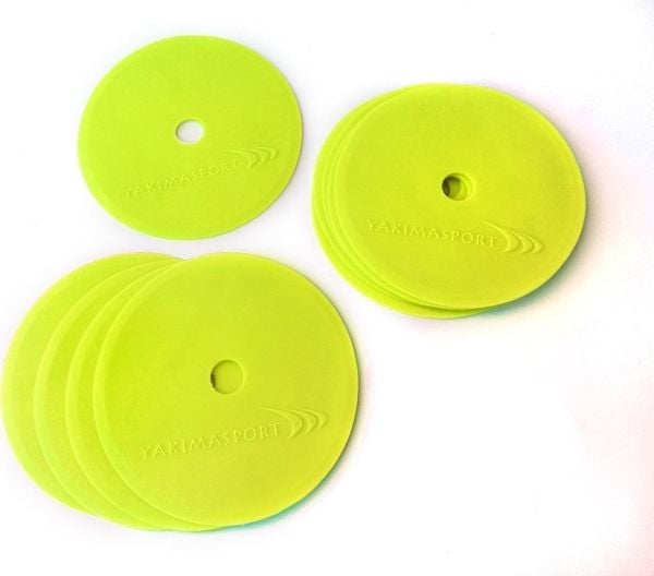 YakimaSport Znaczniki pola plaskie (maty znakujace) - sarja 10 kpl keltainen