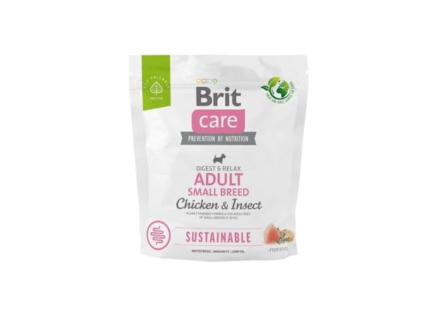 BRIT Care Dog Sustainable Adult Small Breed Chicken &amp; Insect - kuivaruoka koirille - 1 kg
