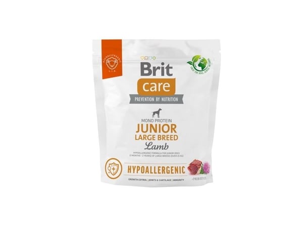Brit tørrfôr til hund Dog Hypoallergenic Junior Large Breed lam 1 kg