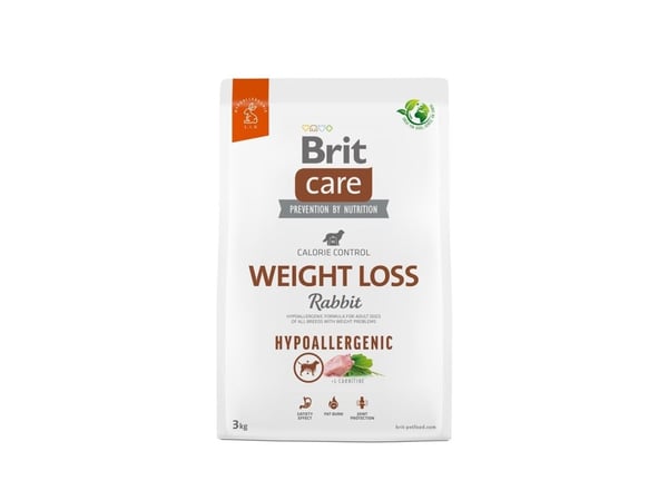 Brit Care Dog Hypoallergenic Weight Loss, Rabbit, 3 kg