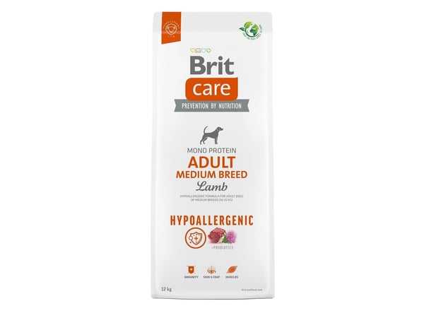 Brit 8595602559015, Vuxen, Alla raser, Medium (11 - 25 kg), Lamm, 12 kg