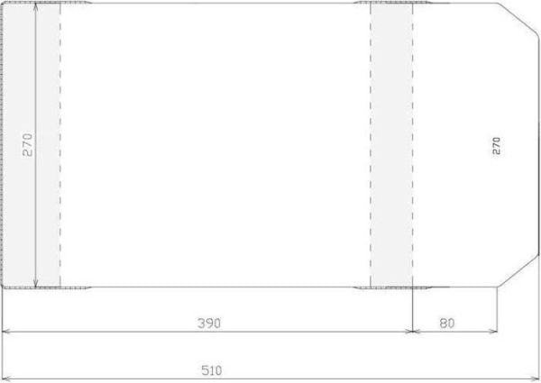 Stabelomslag med justerbar 270x470 mm (50 stk.)