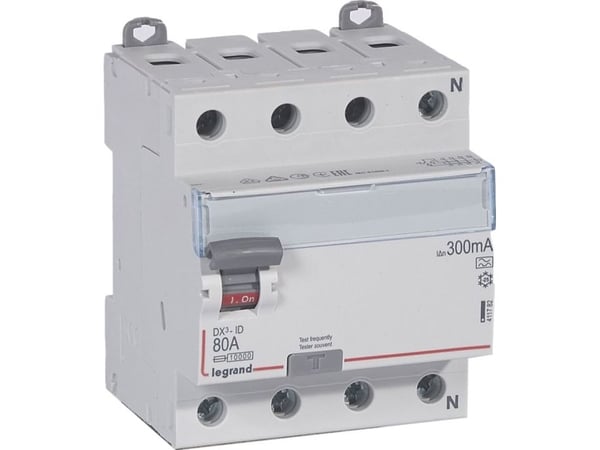 Vikavirtalaite DX3 PFI 80A 300mA, 4P, 4M, 10kA, tyyppi A