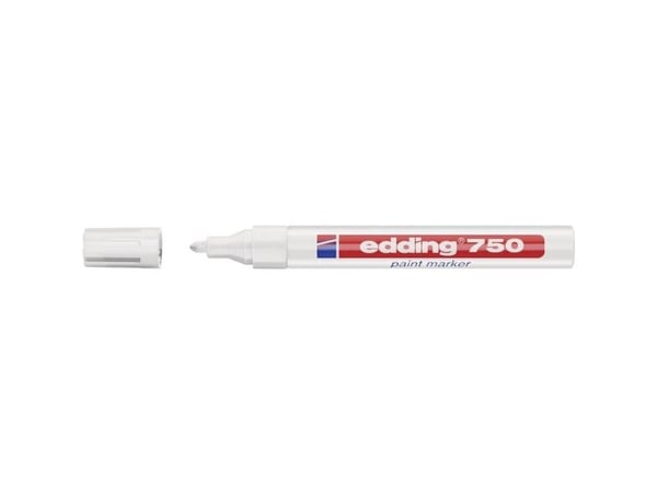 edding 750 paint - Markør - permanent - hvit - fargeblekk - 2-4 mm