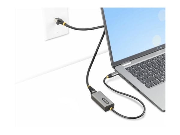 StarTech.com USB-C Ethernet-sovitin, 10/100/1000 Mbps, Gigabit-verkkosovitin, ASIX AX88179A-siru, 1ft/30cm kaapeli, USB Type C to RJ45 Ethernet Don...