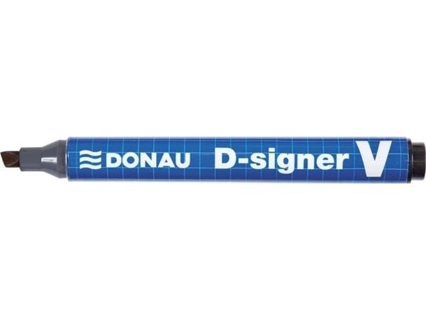 Donau DONAU D-Signer V permanent markør, faset, 1-4mm (linje), svart
