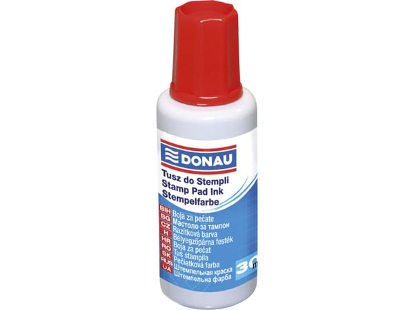 Donau stempelblekk, 30 ml, rød