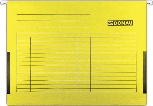 DONAU Ripustuskansio sivupalkilla, A4, 230gsm, keltainen DONAU Ripustuskansio sivupalkilla, A4, 230gsm, keltainen