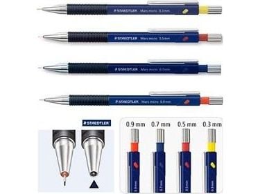 STAEDTLER Mars micro - Mekanisk blyant - B - 0.3 mm - retraktil - med viskelær