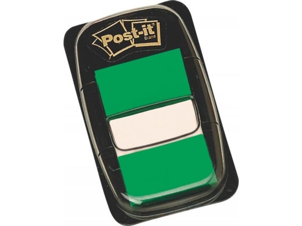 Post-it bokmerker 25 × 43 mm 680-3 grønn, 50 kort