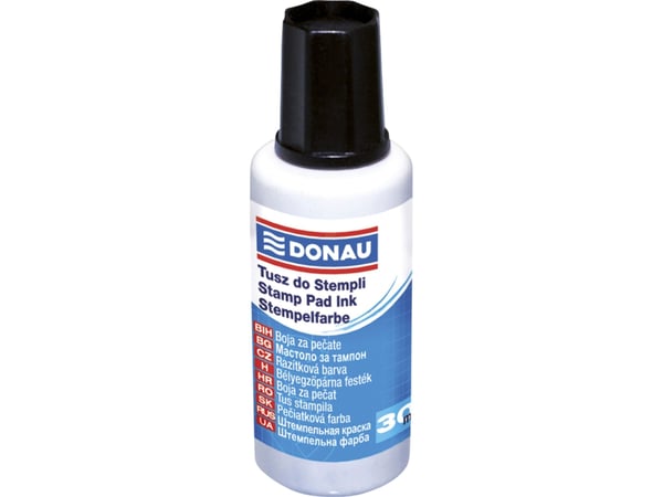 Donau stempelfarge DONAU, 30 ml, svart