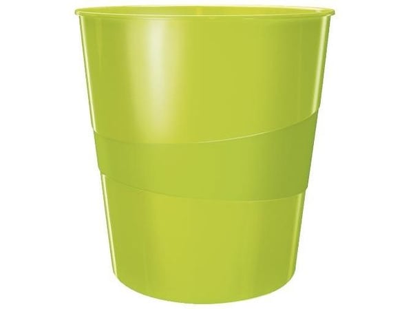 Leitz WOW - Avfallskurv - 15 L - håndtak - polypropylen (PP), polystyren - grønn metallisk farge