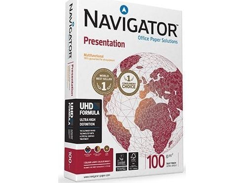 Navigator PRESENTATION A3, 100 g/m2, Hvit, ISO 9001, ISO 9706, ISO 9708, ISO 14001