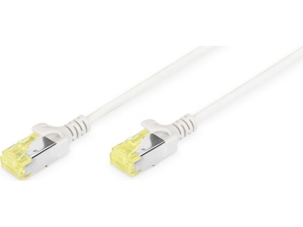 DIGITUS Slim - Liitäntäkaapeli - RJ-45 (han) til RJ-45 (han) - 1 m - U/FTP - CAT 6a - halogenfri, formet, knastfri - grå