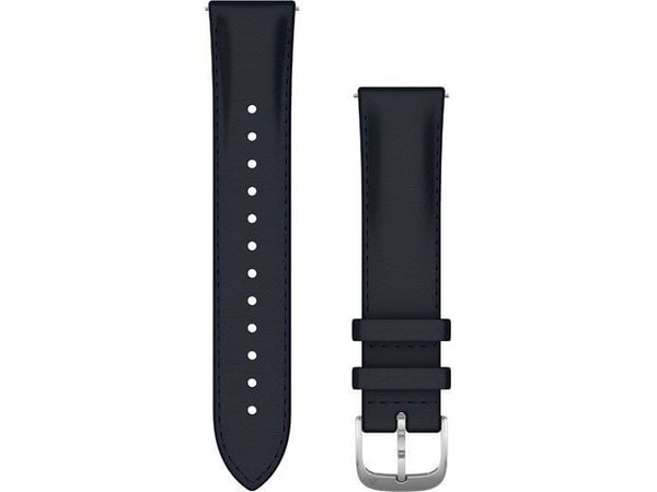 Garmin Quick Release Band - Klokkestropp for smart armbåndsur - 125 - 190 mm - navy with silver hardware - for Approach S40; Forerunner 245, 55, 64...