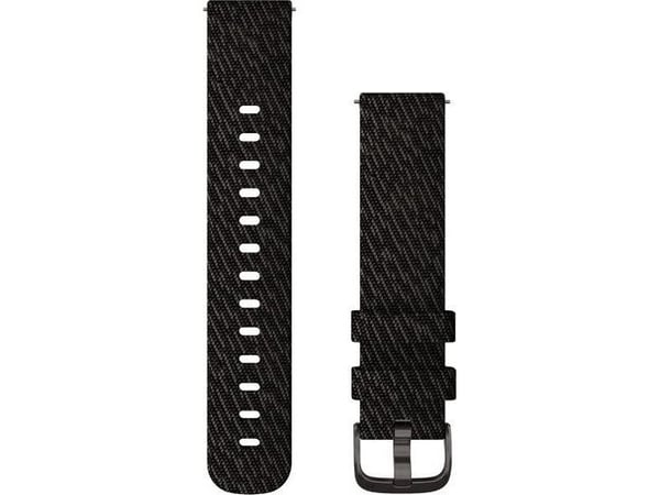Garmin Quick Release Band - Klokkestropp for smart armbåndsur - 125 - 190 mm - skifermaskinutstyr, black pepper woven nylon - for Approach S40; For...