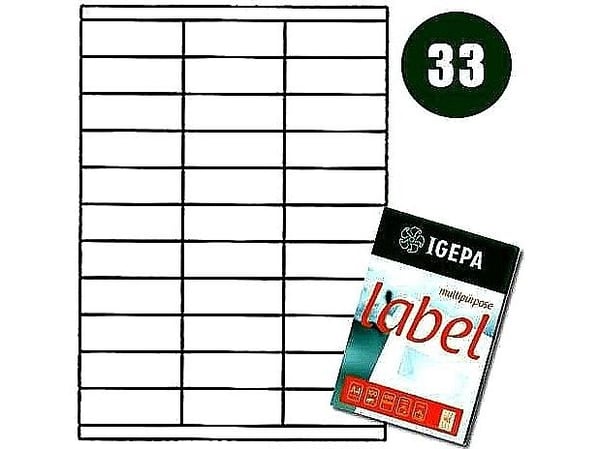 Mondi etiketter A4 IGEPA 70,0 x 25,4 mm vit (100)