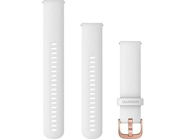 Garmin Quick Release Band - Klokkestropp for smart armbåndsur - 125 - 218 mm - hvit, rosa gull maskinutstyr - for Approach S40; Forerunner 245, 55,...