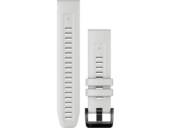 Garmin QuickFit 22 silikon håndleddsstropp (marmorhvit/svart spenne) (010-13123-00)