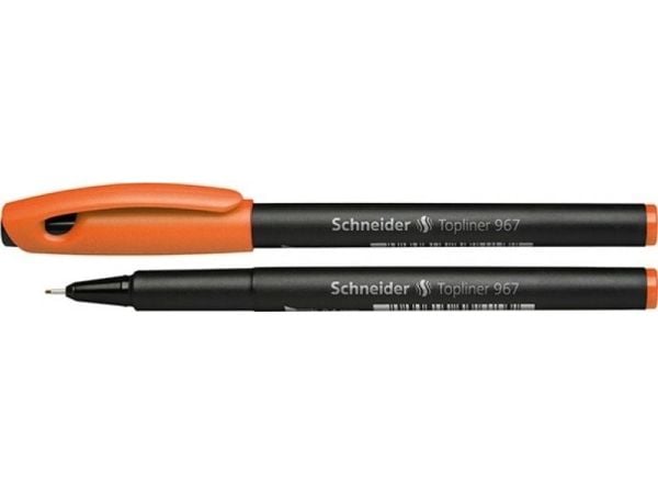 Schneider Writing Instruments Topliner 967, Orange, Sort, Orange, Polypropylen (PP), Rund, 0,4 mm, 10 stk.