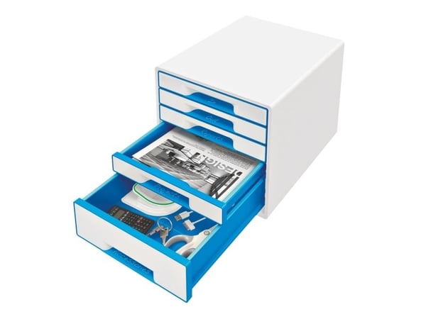 Leitz 52141036, 5 skuffer, Isopor, Blå, Hvit, 1 stykker, 287 x 363 x 270 mm