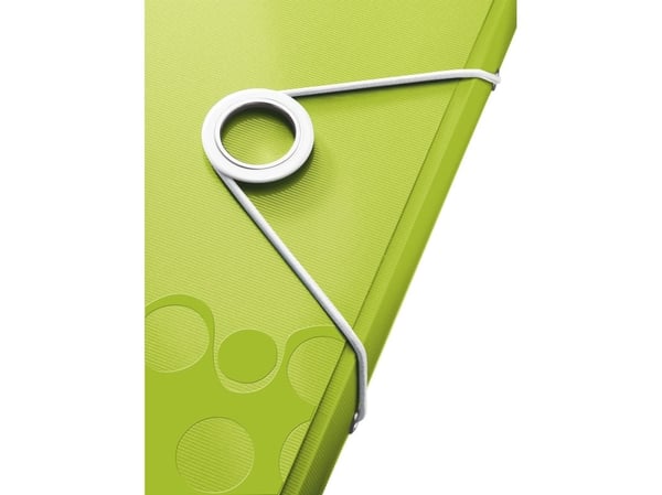 Leitz WOW - Dokumentmappe - kan utvides - 6 rom - 6 deler - for A4 (210 x 297 mm) - med fliker - grønn metallic