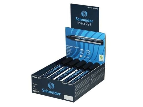 Schneider Maxx 293 skrivdon, 10 st, Sort, Mejselspids, Round, Mellem, 2 mm