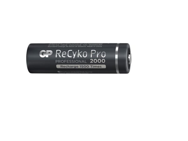 GP Batteries B22204, Laddningsbart batteri, AA, Nickel-metallhydrid (NiMH), 1,2 V, 4 styck, 2000 mAh
