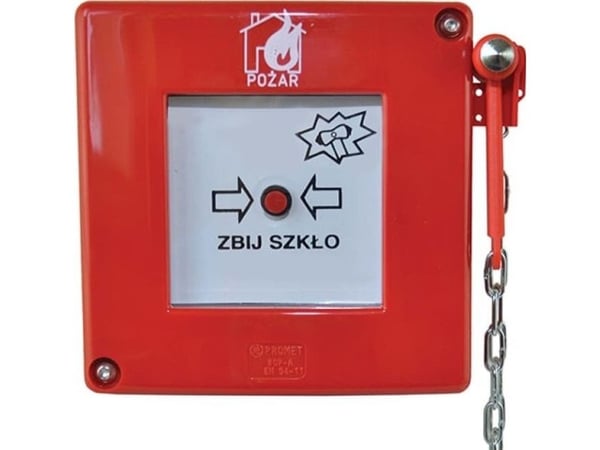 Promet Fire protection button exposed 1Z 1R red with a hammer without signaling IP55 (W0-ROP-AM0K XY)