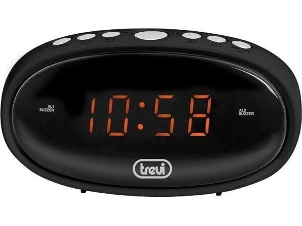 Trevi EC 880, Digital vekkerklokke, Oval, Sort, China, LED, Rav