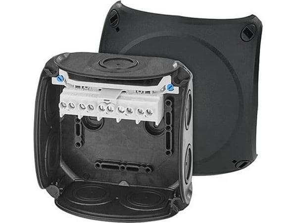 Hensel Kopplingsdosa för inomhusbruk svart IP66 med membranförskruvningar 5x6 mm2 Cu DK 0606 B 62000300