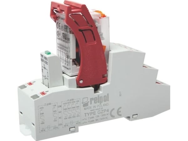 Relpol-liitäntärele Push-in 4P AgNi, 6 A, 24 VAC PIR4-024AC-M91G-PS-2014 864843 864843