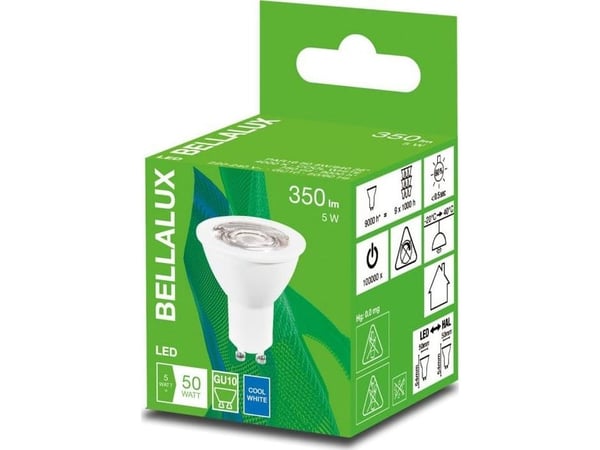 LED-pære GU10 5W ECO LED PAR16 50 36 grader 840 350lm 4000K 4058075483484