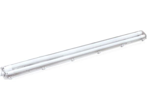Volteno vanntett armatur med LED-lysrør 2x18W 120 cm 4000K 3200 lm grå IP65 ABS+PS 127x11,3x5 cm VO2778
