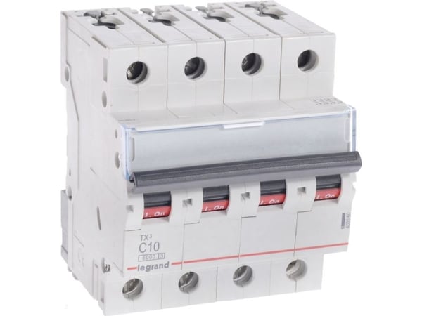 Automaattirengas TX3 C 10A 4P, 4M, 6/6kA