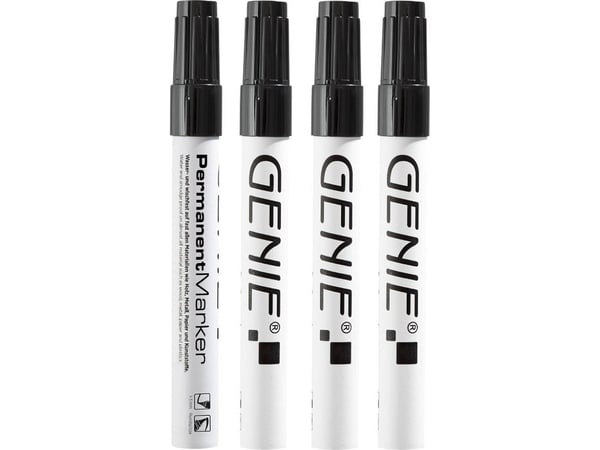 Genie 40030, Sort, Projektil spiss, Sort, Hvit, Aluminium, Plast, 1 mm, 3 mm