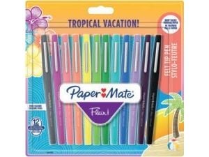 Papermate 1951029, Ohut/medium, 12 väriä, Musta, Sininen, Ruskea, Vihreä, Vaaleansininen, Vaaleanvihreä, Oranssi, Vaaleanpunainen,..., 12 kpl, Kupla