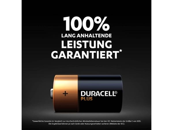 Duracell MN1400B4, Engangsbatteri, C, Alkalinsk, 1,5 V, 4 stykker, Svart, Oransje