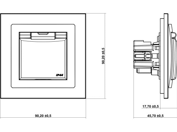 Karlik 8DGPB-1zd, IP44, 250 V, 16 A