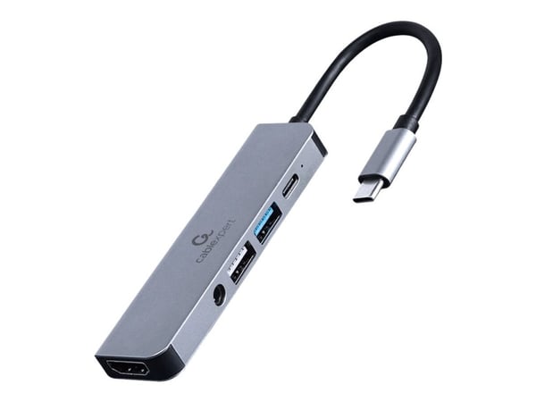 Cablexpert A-CM-COMBO5-02 - Dokkingstasjon - USB-C 3.1 - HDMI - 1GbE