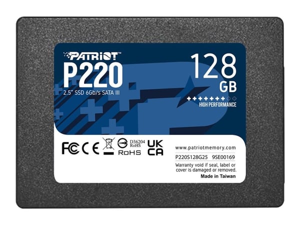 Patriot P220S128G25 P220 SSD, 128 GB 2,5", SATA3, 6 Gbps