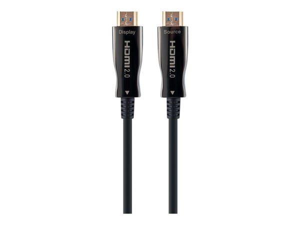 Cablexpert - HDMI-kabel med Ethernet - HDMI hann til HDMI hann - 80 m - Active Optical Cable (AOC), støtter 21:9 kinosideforhold, 4K60Hz UHD-støtte