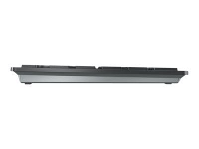 CHERRY KW 9100 SLIM - Tastatur - trådløs - 2.4 GHz, Bluetooth 4.0 - Pan Nordic - tastsvitsj: CHERRY SX - svart, sølv