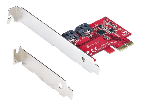 Startech SATA PCIe Card, 2 Port PCIe SATA Expansion card, 6Gbps SATA Card, Full/Low Profile, PCI Express to SATA Adapter, ASM1061 Non-Raid SATA Con...