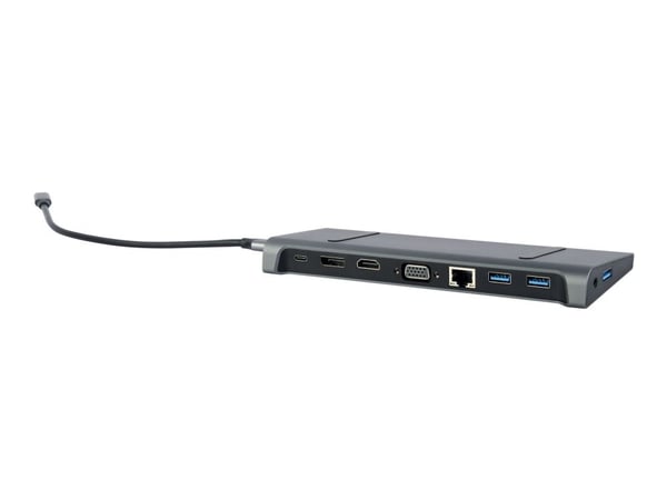 Cablexpert A-CM-COMBO9-02 - Dokkingstasjon - USB-C 3.1 - VGA, HDMI - GigE