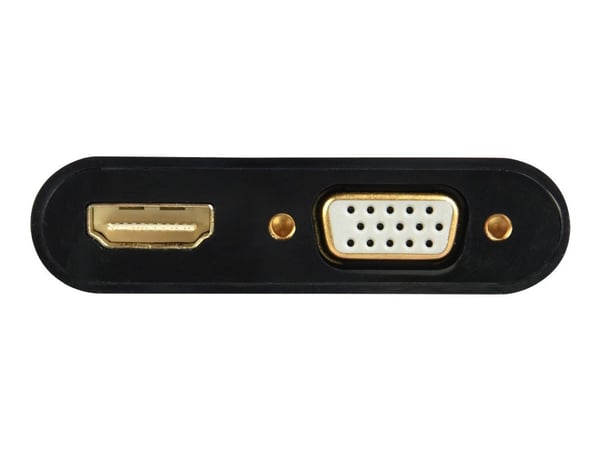 Cablexpert - Video adapter - HDMI, USB-C, 3,5 mm telefonjakk hann til HD-15 (VGA), HDMI hunn - 15 cm - 1080p-støtte 60 Hz (VGA), 4K30Hz (HDMI)