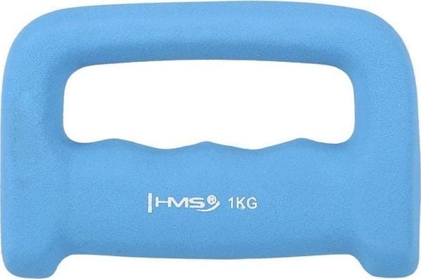 HMS Kastet vaaleansininen neopreenipäällysteinen rautapaino 1.0kg (CK10)